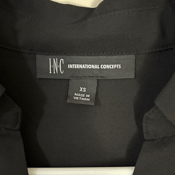 INC International Concepts Elegant Black Wrap Mini Dress - Picture 3 of 7